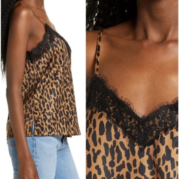 BP Animal Print Lace Print Camisole - Black / Brown - size Small - Picture 10 of 10